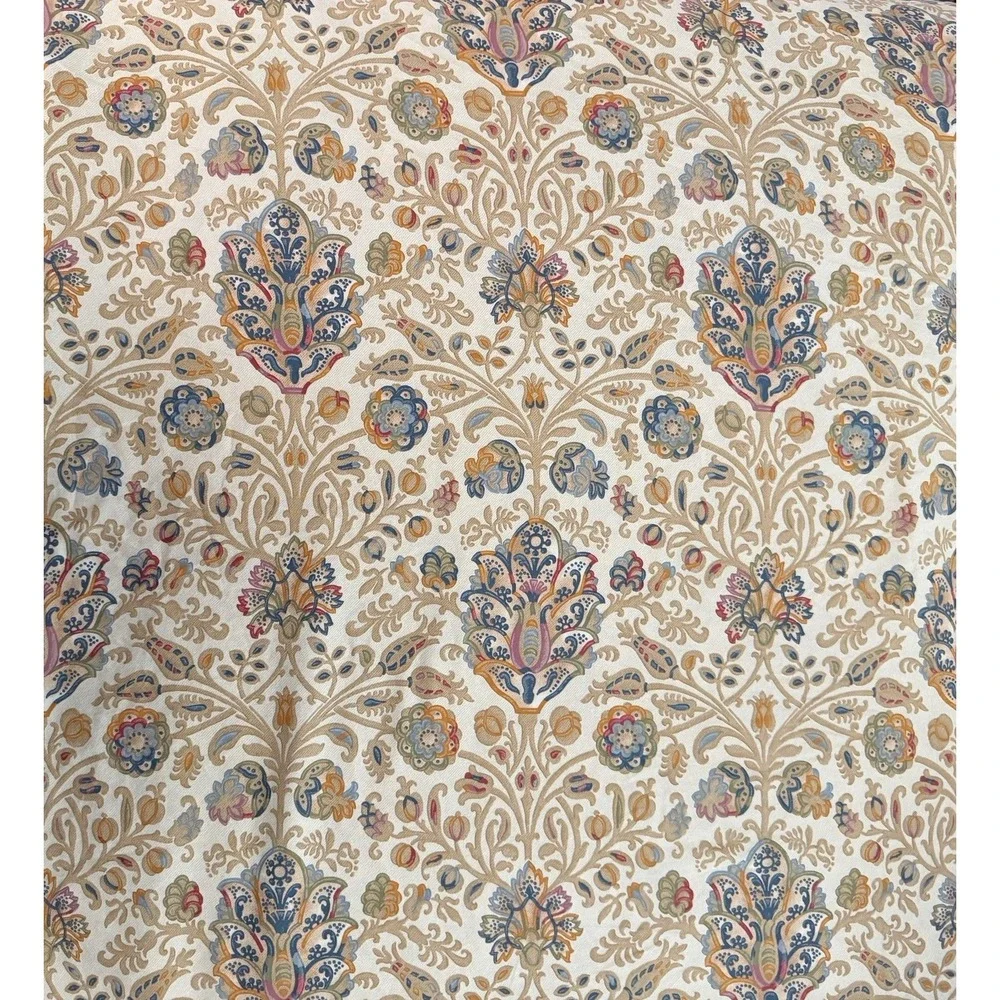 Vintage Ralph Lauren Marrakesh Rug King SZ Flat Sheet Ribbon Top Edge Green Tag